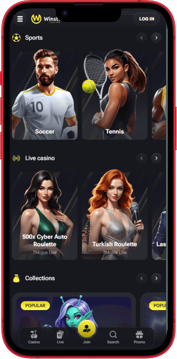 Winstler Casino mobile casino experience on smartphone